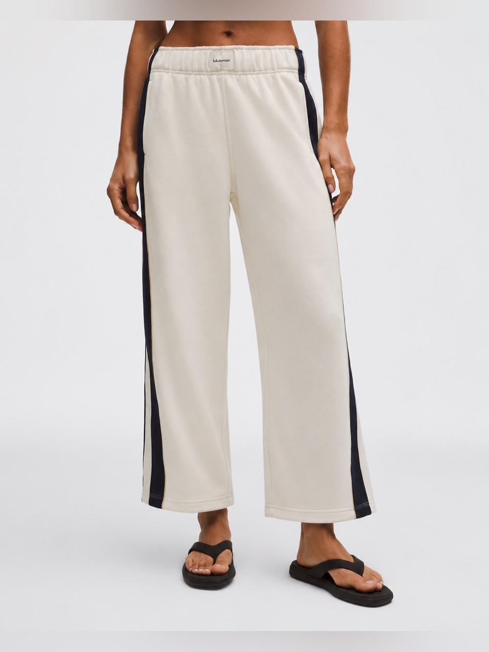 Women's Steady State Oversized Track Pant Stripe Wide Leg 27” Asia Fit Petite